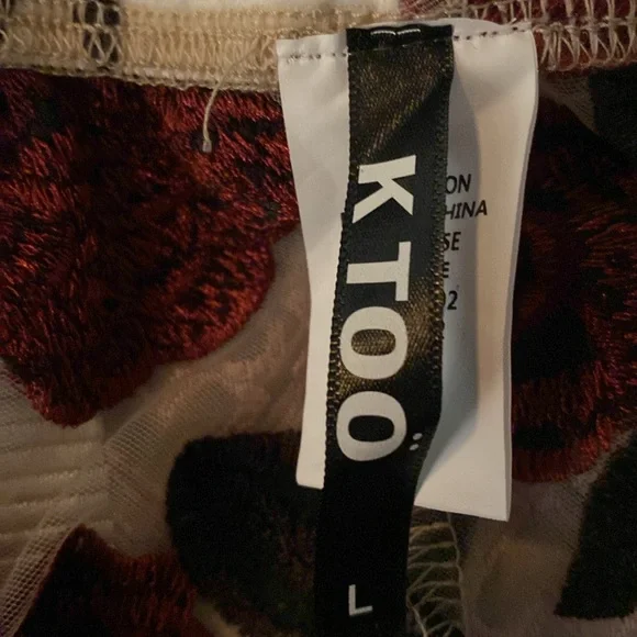 K-TOO Los Angeles Floral Sheer Pants size L - Picture 5 of 12